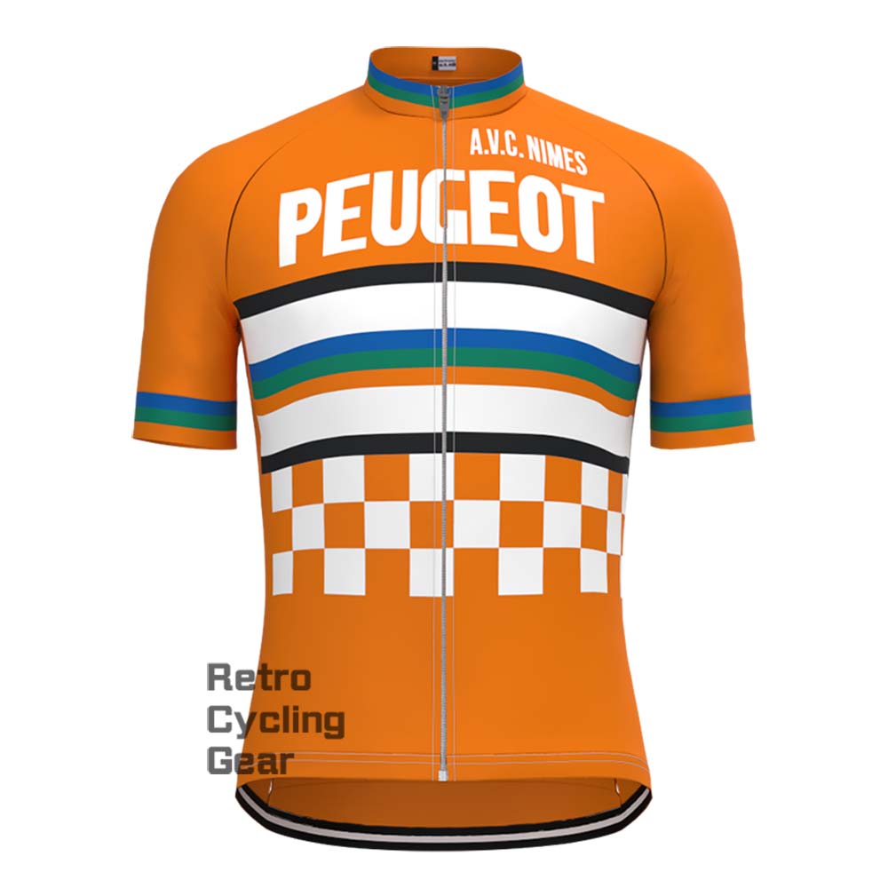 Retro Orange Cycling Jerseys Orange PEUGEOT Retro Short