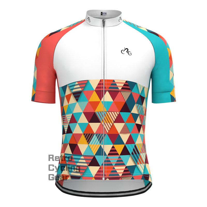 retro cycling gear Color Triangle Short Sleeves Cycling Jersey – Retro Cycling Gear