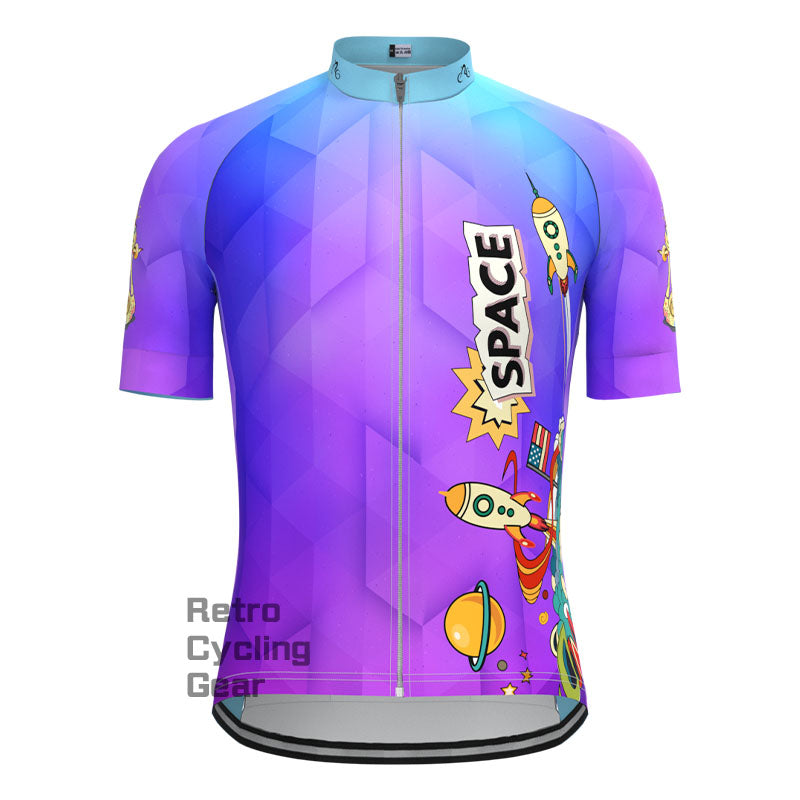 U.S. Cartoon Rocket Short Sleeves Cycling Jersey