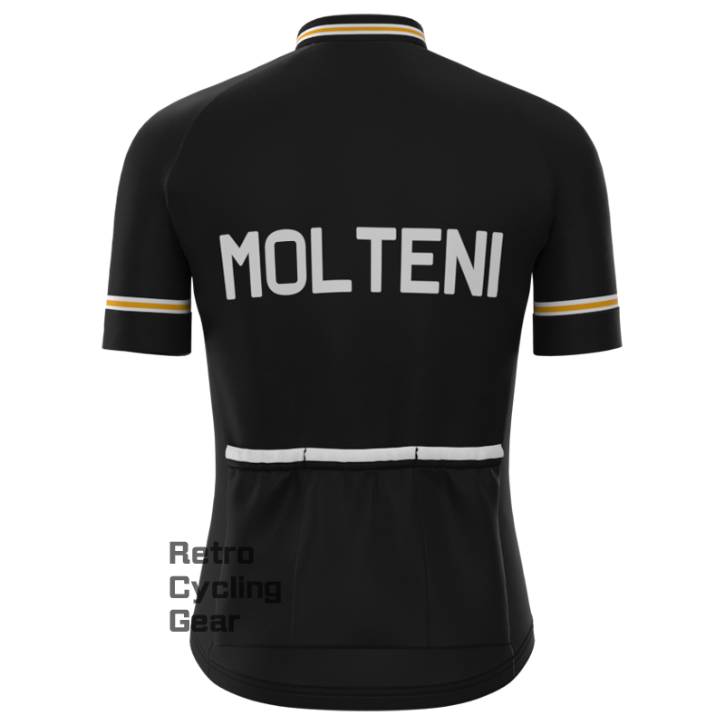 MOLTENI Black Retro Short sleeves Jersey