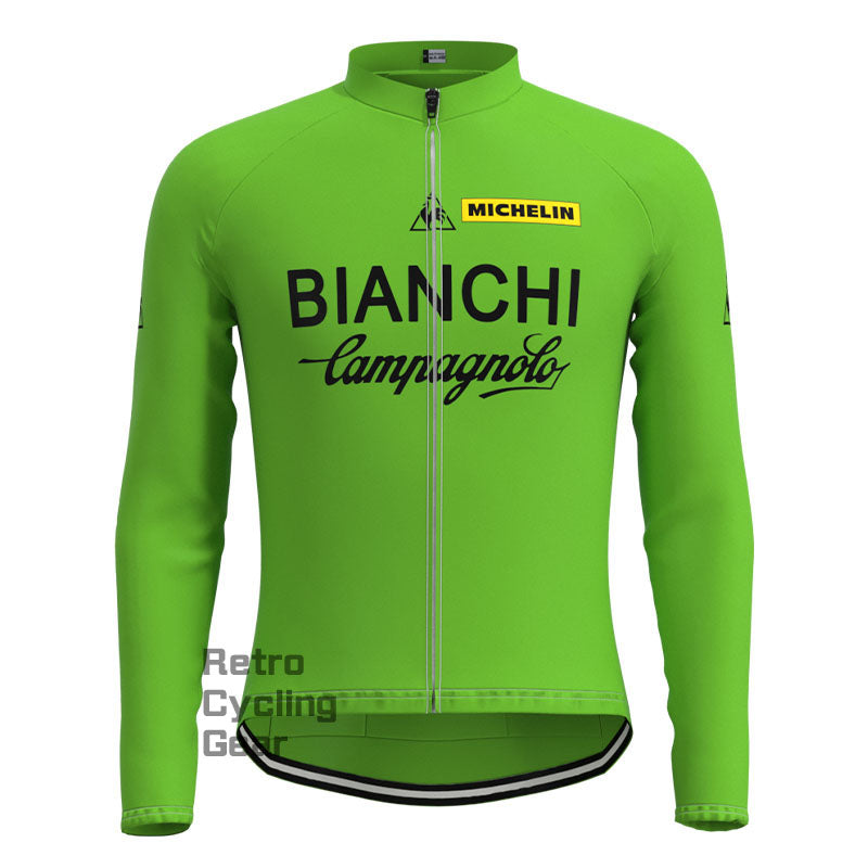Bianchi Green Retro Long Sleeves Jersey – Retro Cycling Gear