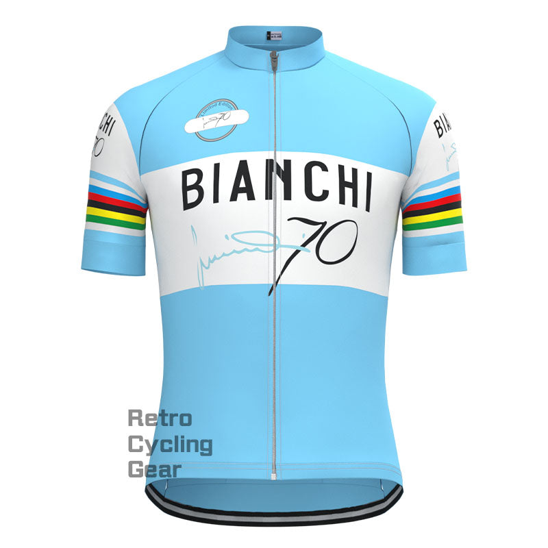 Bianchi Water Blue Retro Short sleeves Jersey