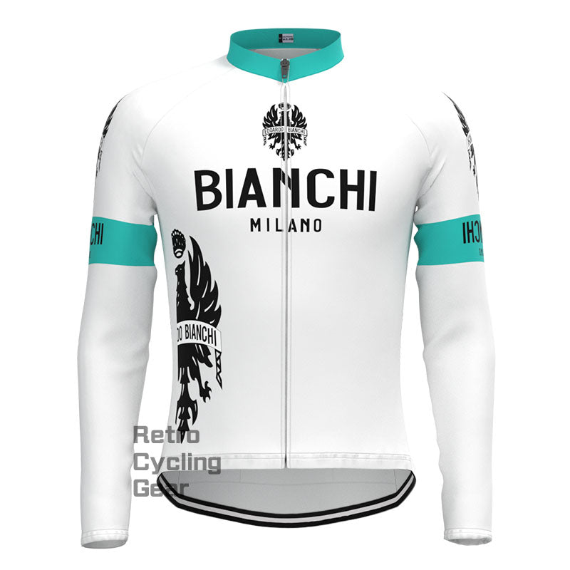 Retro Long Sleeve Cycling Jersey Bianchi Eagle Retro Long Sleeves