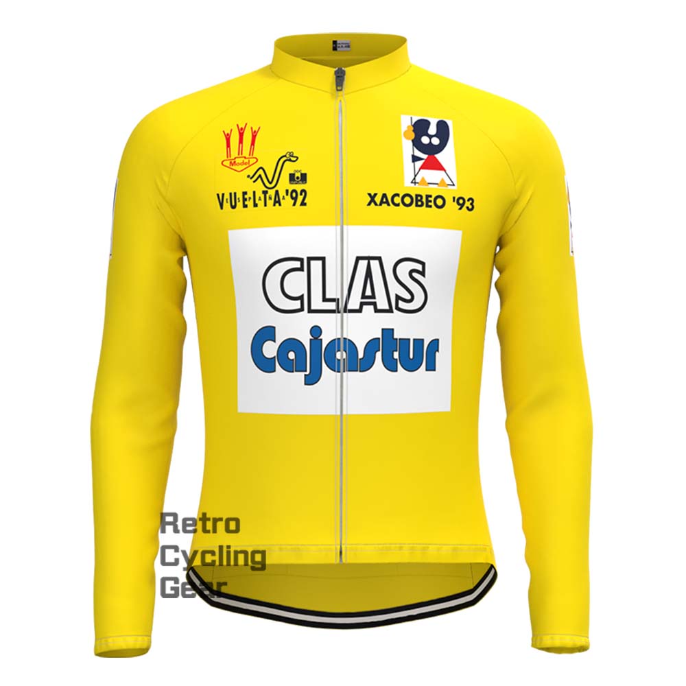 CLAS Yellow Retro Long Sleeve Jersey – Retro Cycling Gear