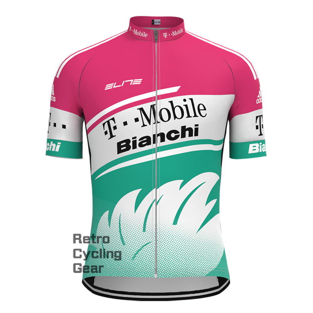 bianchi bicycle clothes T-Mobile Bianchi Retro Short Sleeve Cycling Kits – Retro Cycling Gear