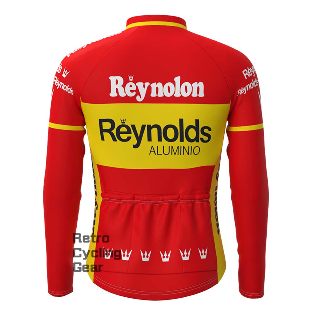 1990s Red Reynolds Retro Long Sleeve Cycling Kits