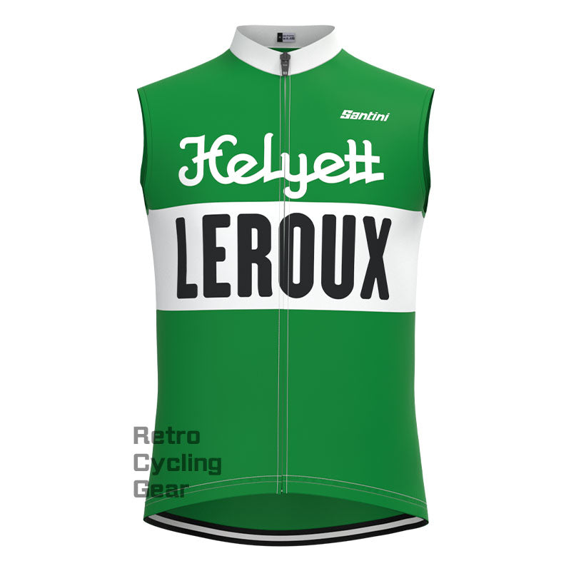 LEROUX Green Retro Long Sleeve Cycling Kit