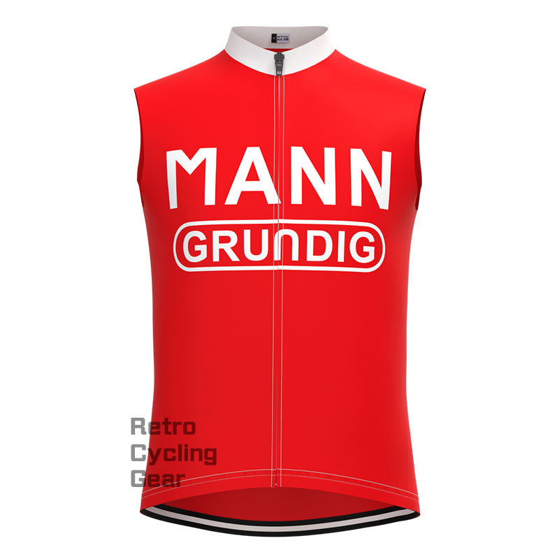 MANN Red Retro Long Sleeve Cycling Kit
