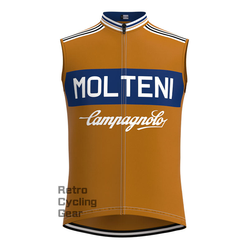 Molteni Brown-Blue Retro Long Sleeve Cycling Kit