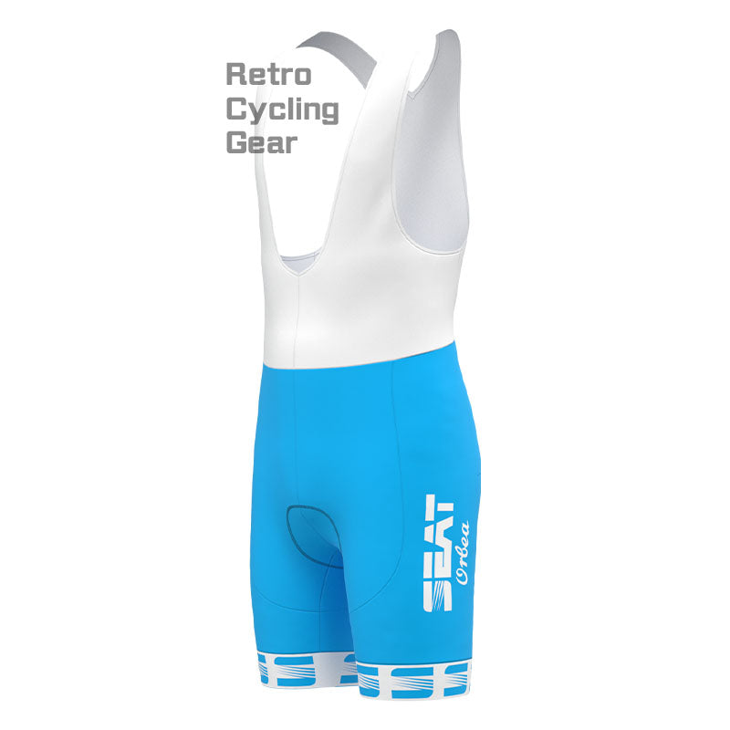 SEAT Blue Retro Long Sleeve Cycling Kit