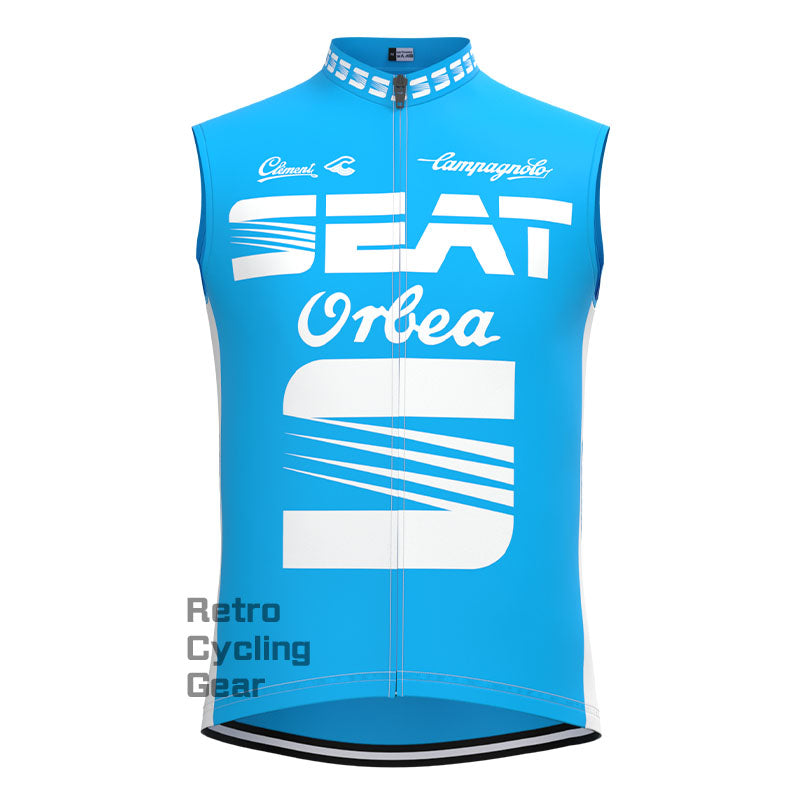 SEAT Blue Retro Long Sleeve Cycling Kit