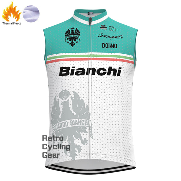 blue Bianchi Fleece Cycling Vest
