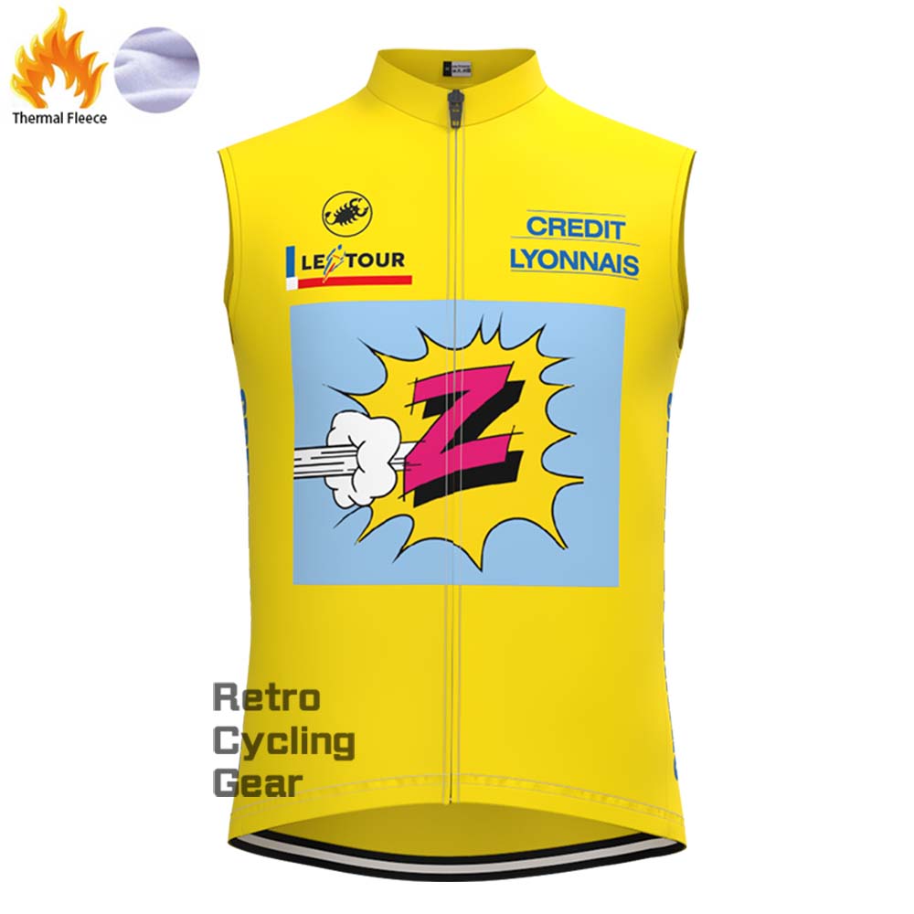 Z Yellow Fleece Retro Long Cycling Kits