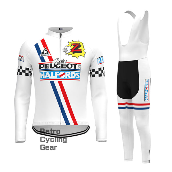 PEUGEOT Halfords Retro Long Sleeve Cycling Kits