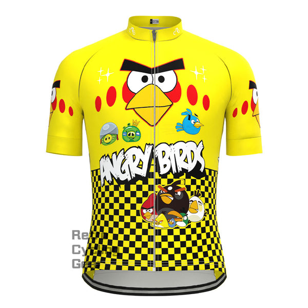 Angry Birds Yellow Short Sleeves Cycling Jersey