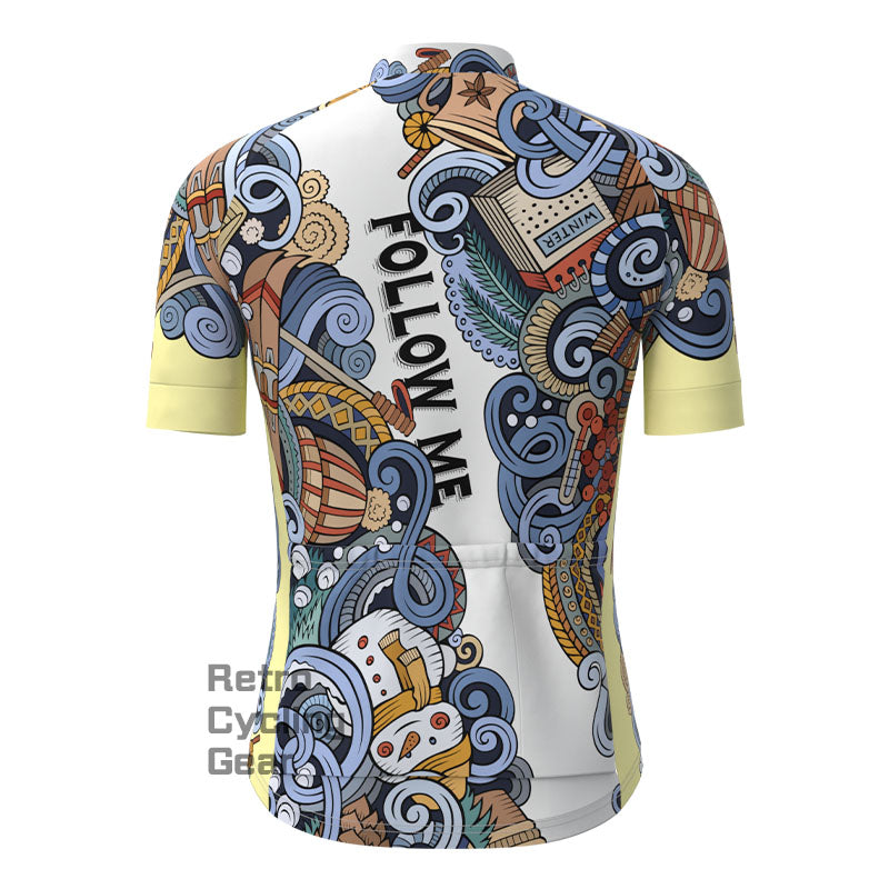 Snowman Graffiti Cycling Short Sleeves Cycling Jersey