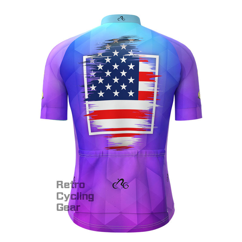U.S. Cartoon Rocket Short Sleeves Cycling Jersey