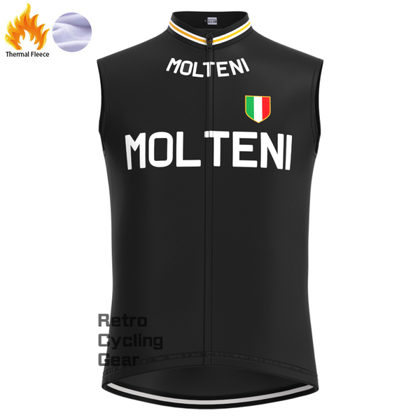 MOLTENI Black Fleece Retro Cycling Vest