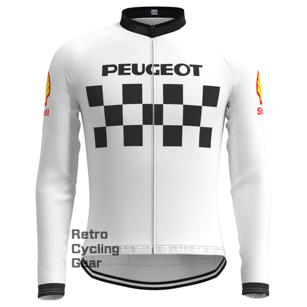 PEUGEOT White Retro Long Sleeves Jersey