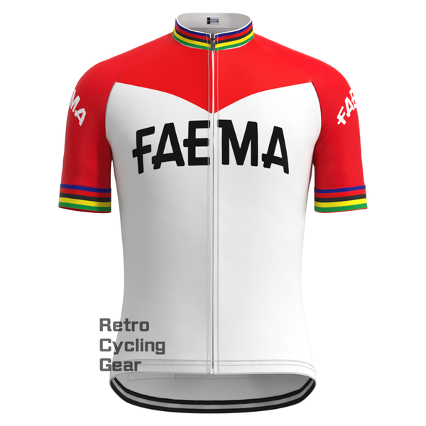 FAEMA White Retro Short sleeves Jersey
