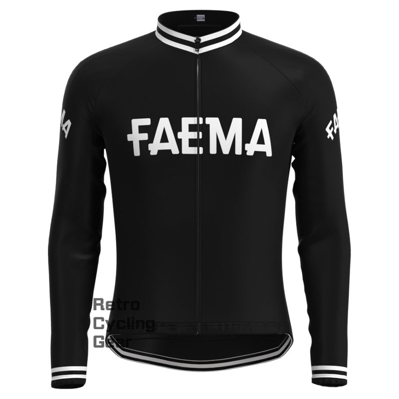 FAEMA Black Retro Long Sleeves Jersey