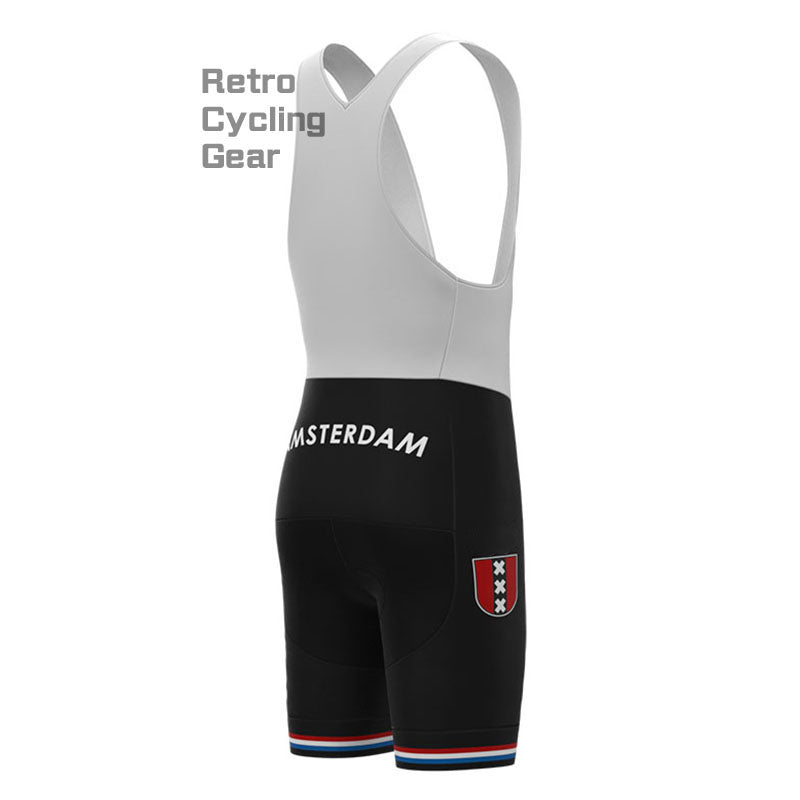 Amsterdam Black Retro Short Sleeve Cycling Kit