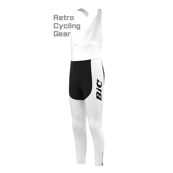 BIC White Blue Retro Cycling Pants