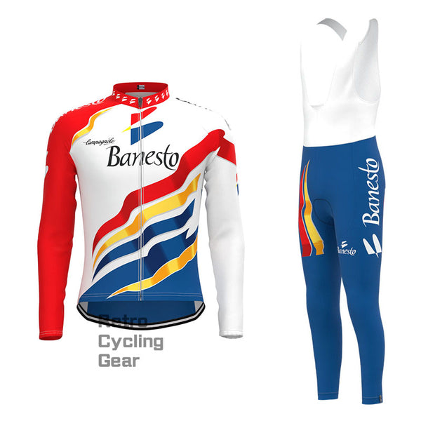 Banesto colourful Retro Long Sleeve Cycling Kit