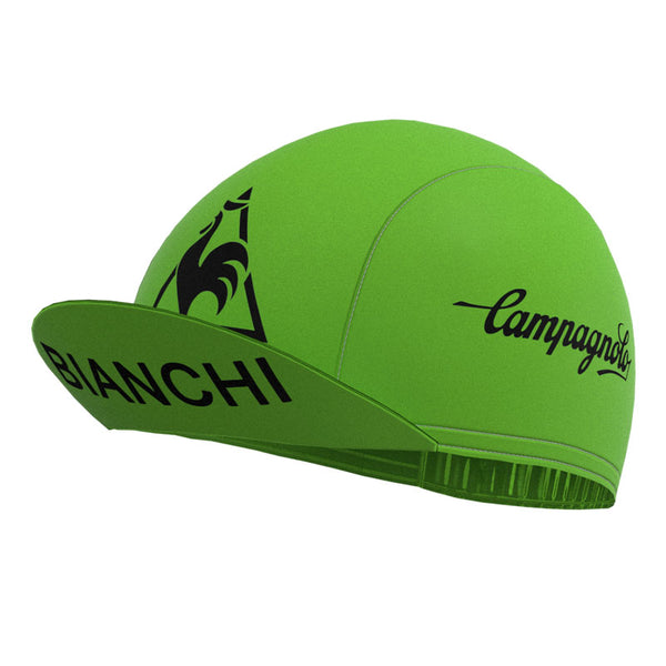 Bianchi Grüne Retro-Radsportkappe
