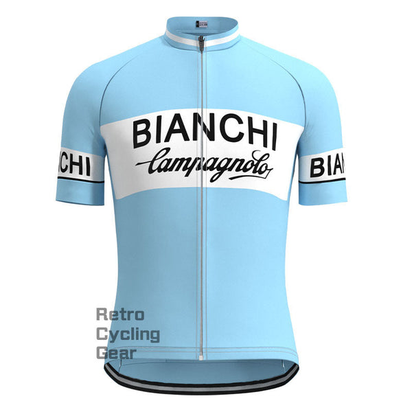 Bianchi Blue Retro Kortærmet Jersey