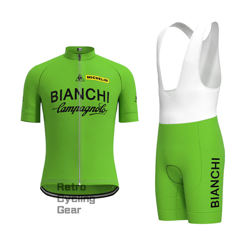 Bianchi Green Retro Short Sleeve Cycling Kit