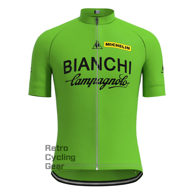 Bianchi Green Retro Short Sleeve Cycling Kit