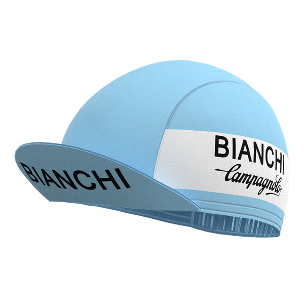 Bianchi Blue Retro-Radsportkappe