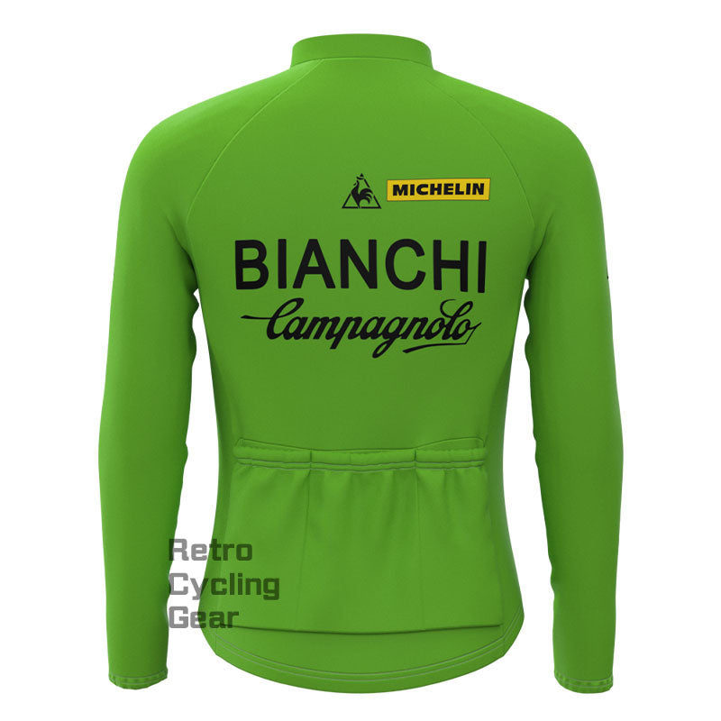 Bianchi Green Retro Long Sleeves Jersey