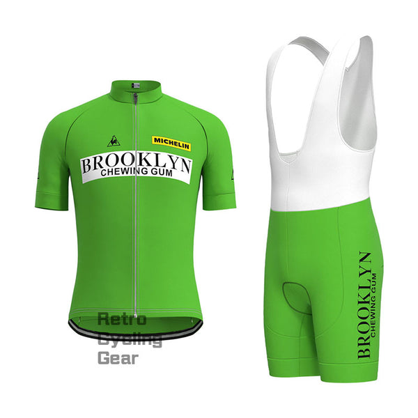 Brooklyn Green Retro Kurzarm-Radsport-Set