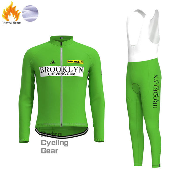 Brooklyn Green Fleece Retro-Radsport-Sets