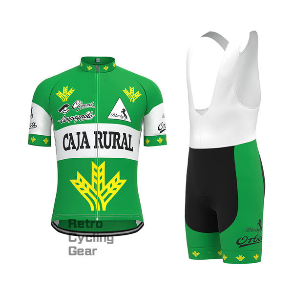 CAIA RURAL Grünes Retro-Kurzarm-Radsport-Set