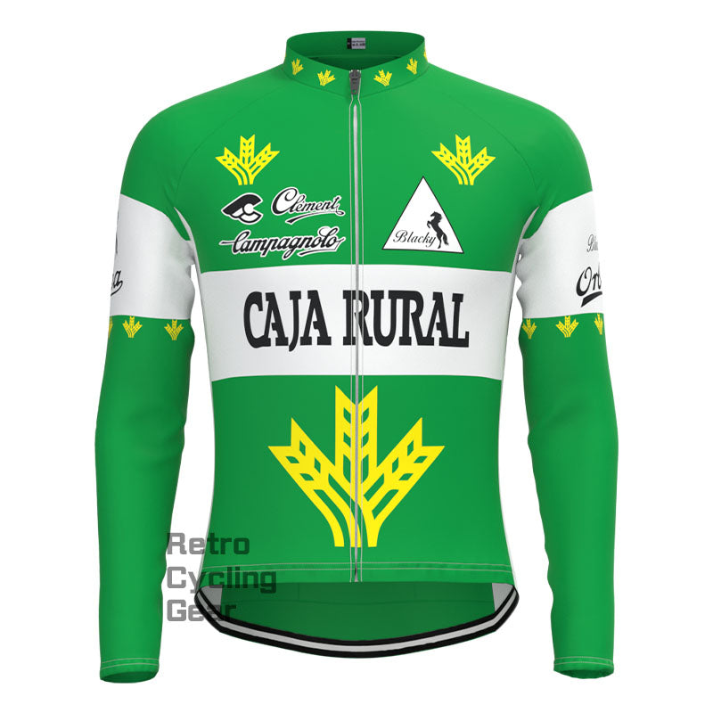 CAIA RURAL Green Retro Long Sleeve Cycling Kit