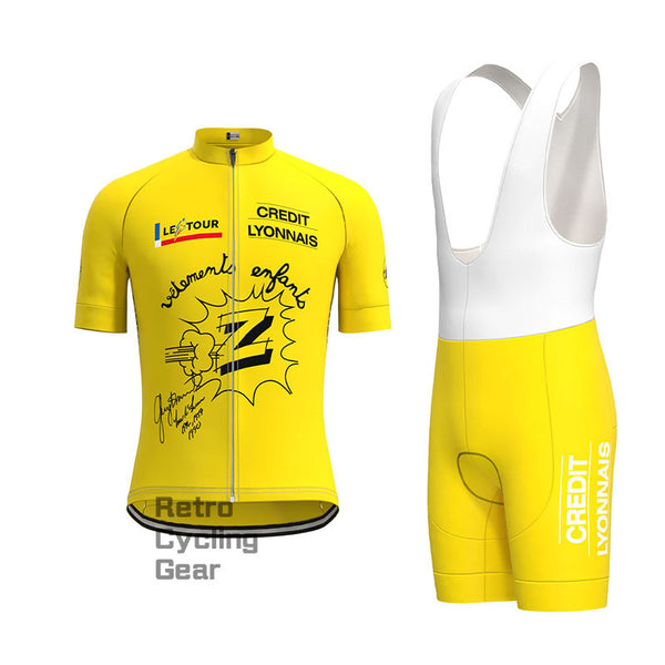 Credlt Lyonnals Retro Kurzarm-Radtrikot