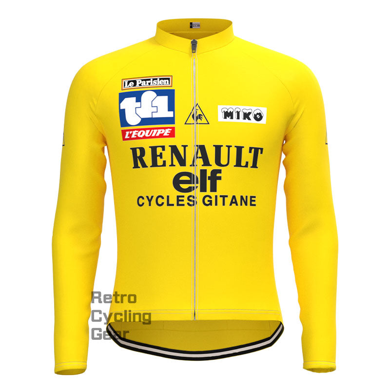 ELF Yellow Retro Long Sleeves Jersey