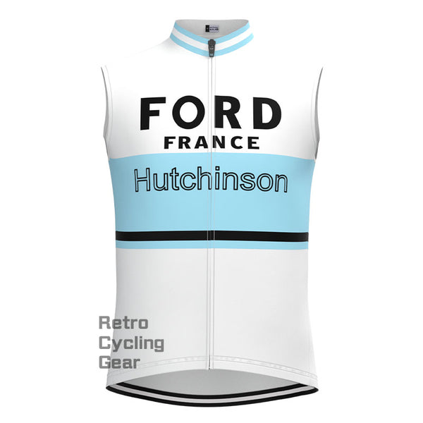 FORD White Blue Retro Cycling Vest