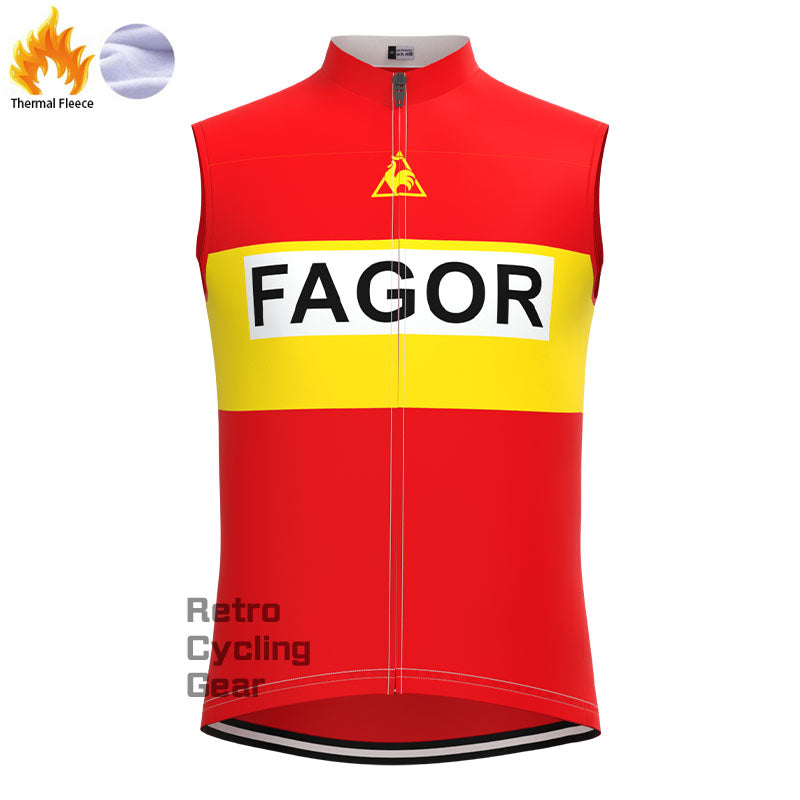 Fagor Red Fleece Retro Cycling Vest