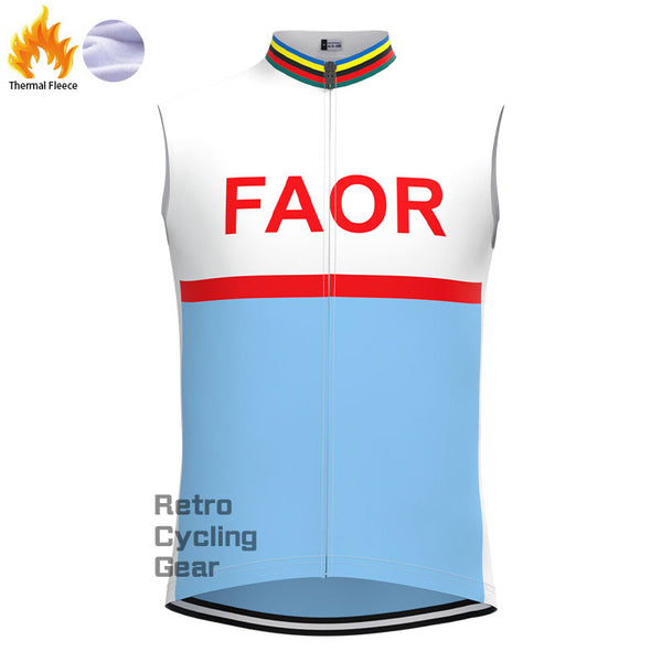 Fagor Blue Fleece Retro Cycling Vest