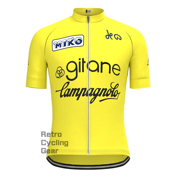 Girane Yellow Retro Short sleeves Jersey
