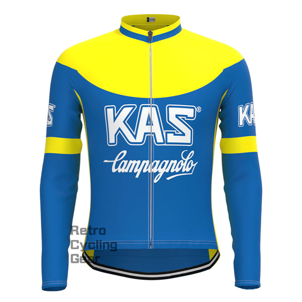 KAS Blue Retro Long Sleeves Jersey