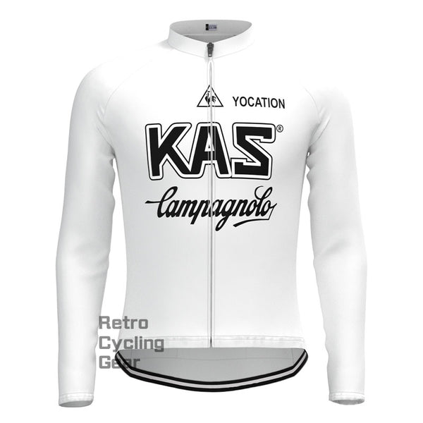 KAS White Retro Long Sleeves Jersey