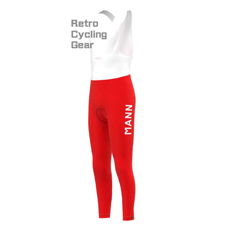 MANN Red Retro Long Sleeve Cycling Kit