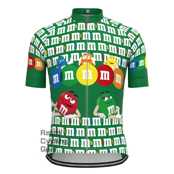 M&M Chocolate Green Short Sleeves Cycling Jersey