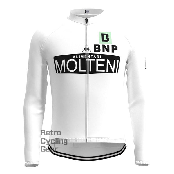 Molteni White Retro Long Sleeves Jersey