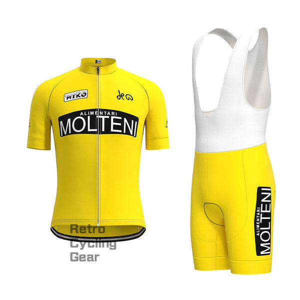 Molteni Yellow Retro Short Sleeve Cycling Kit